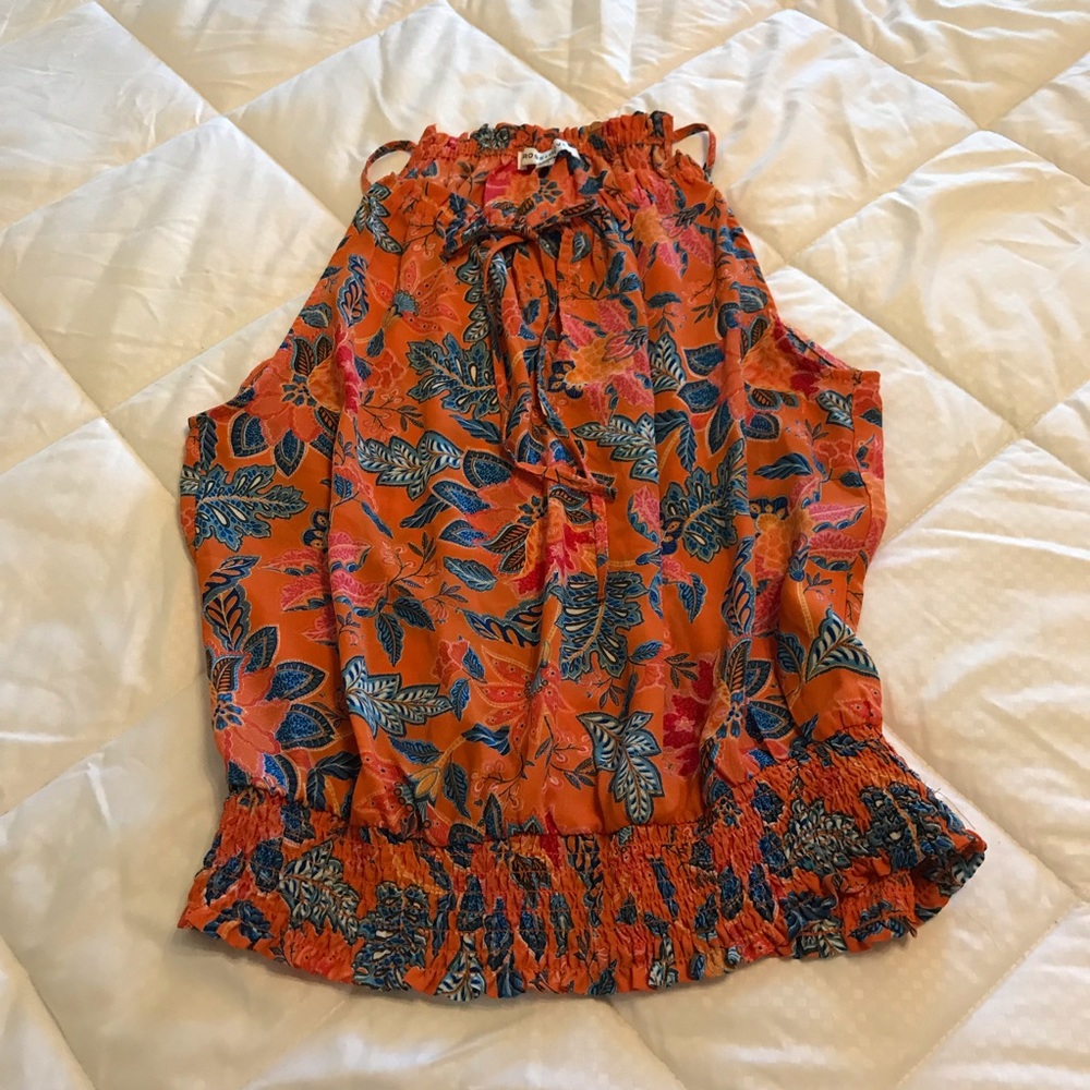 Rose + Olive Multicolored Summer Top.